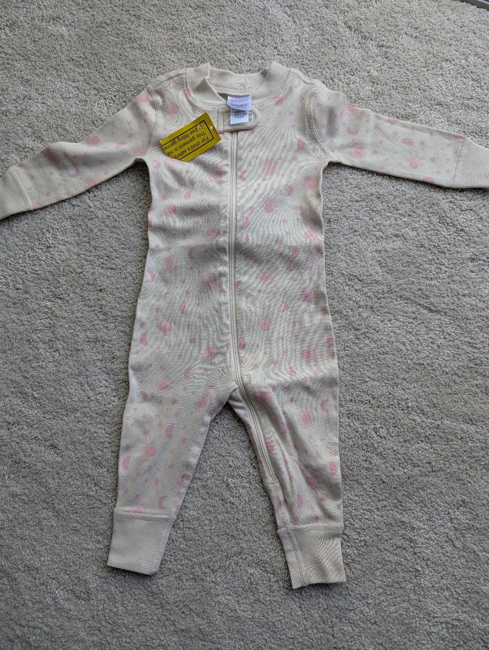 Hanna Andersson - Organic Cotton Baby Zip One-Piece 6 To 12 Months Nwt